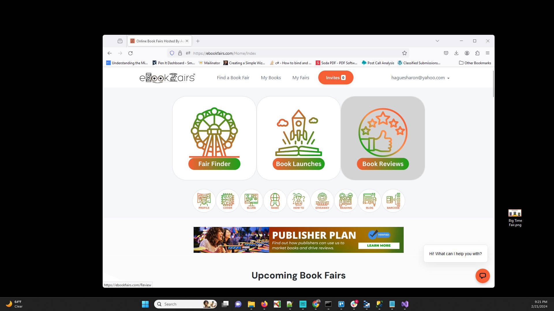 After you login as an author, go to Book Reviews