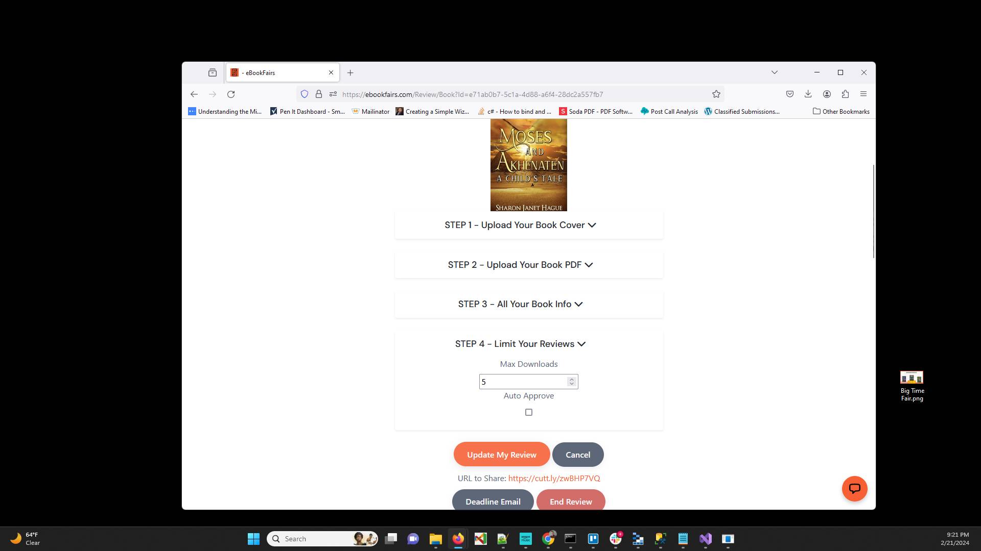Click "Update My Review"
