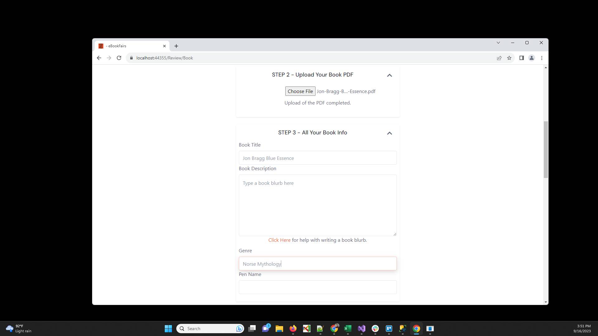 Type any genre that you want