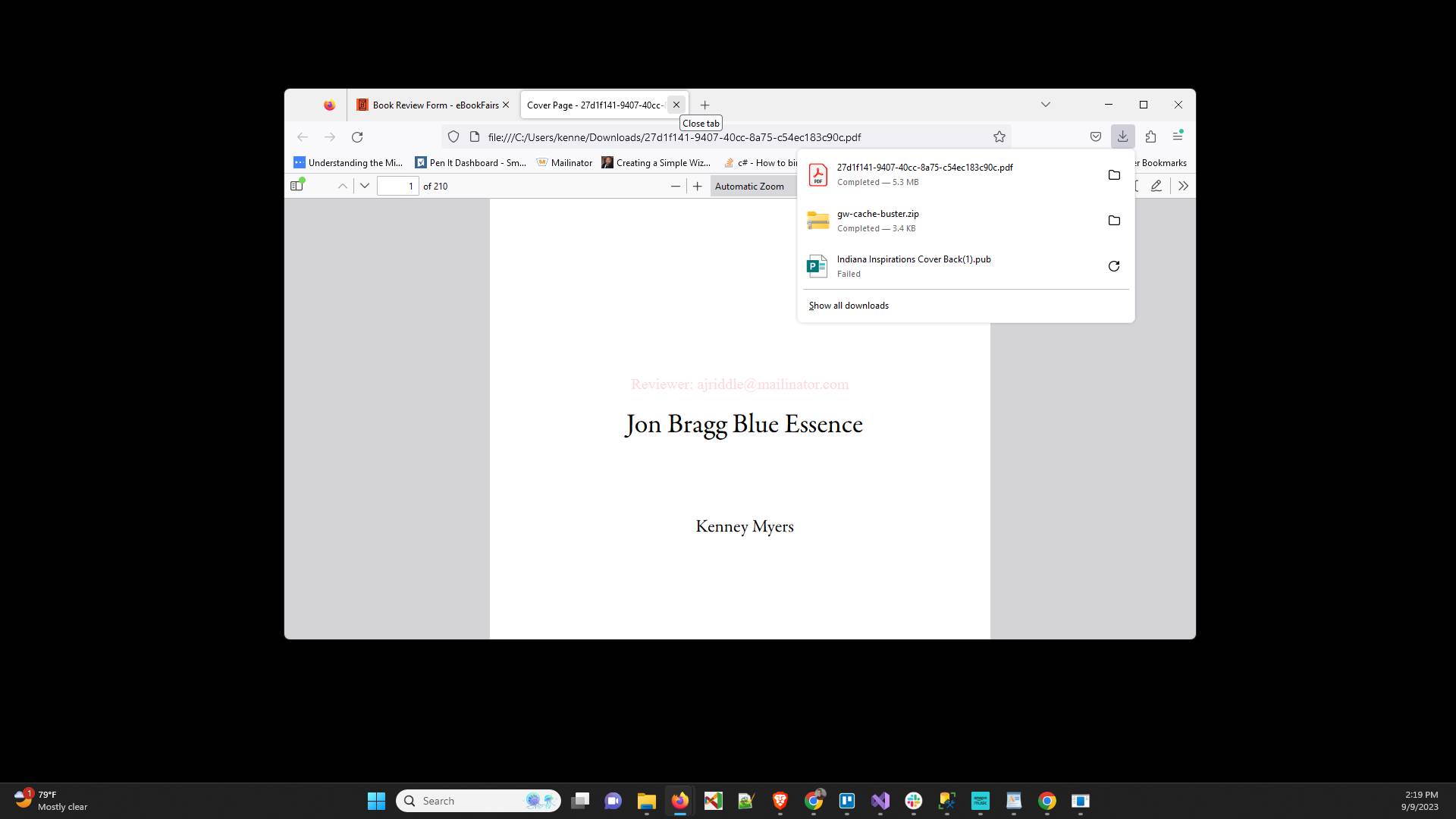 Once the PDF downloads, open it up and read the book