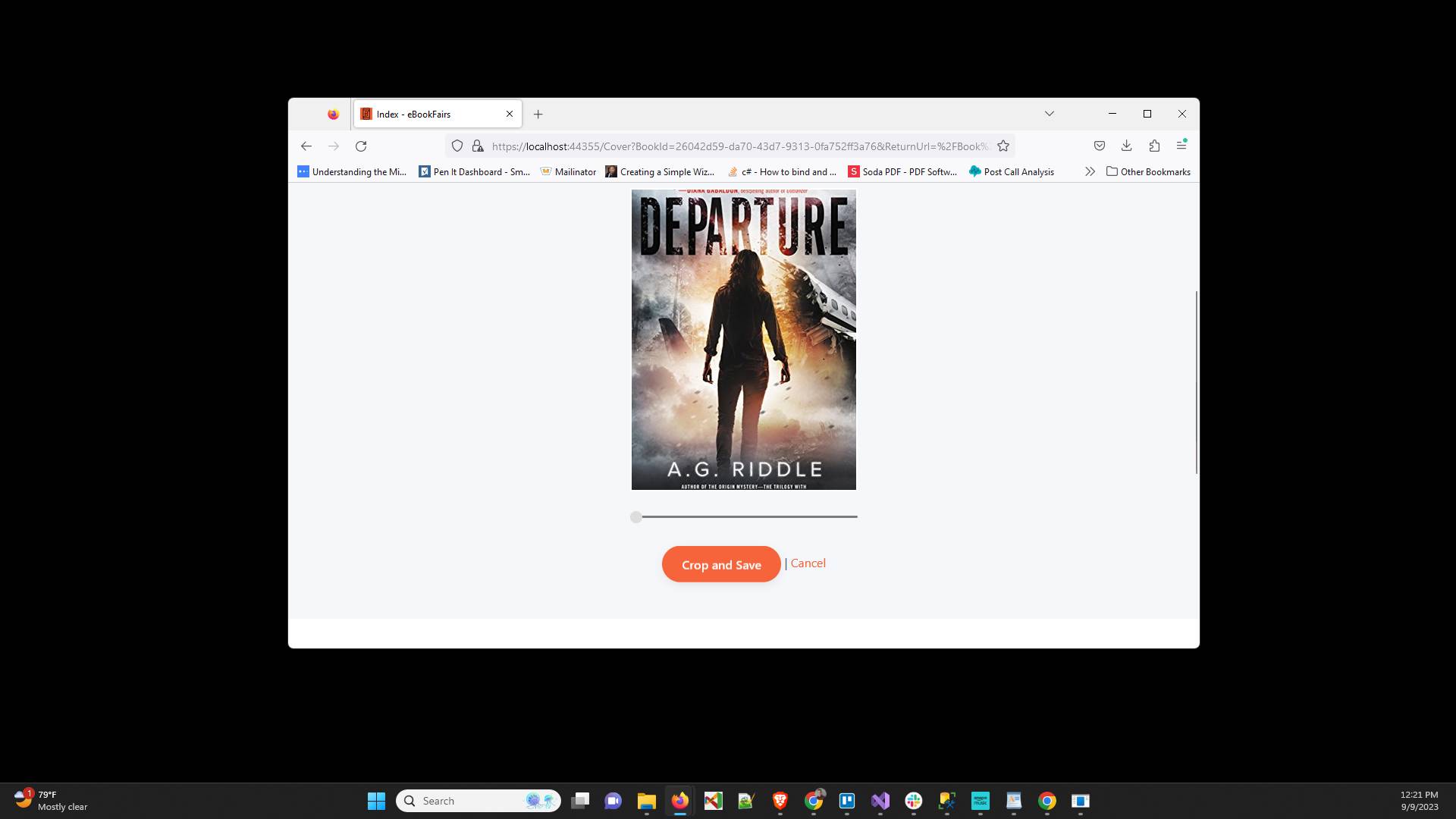 Click "Crop and Save" to save the book cover