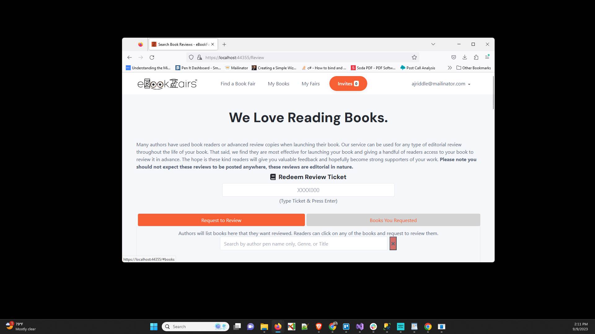 Click on the tab "Request to Review"