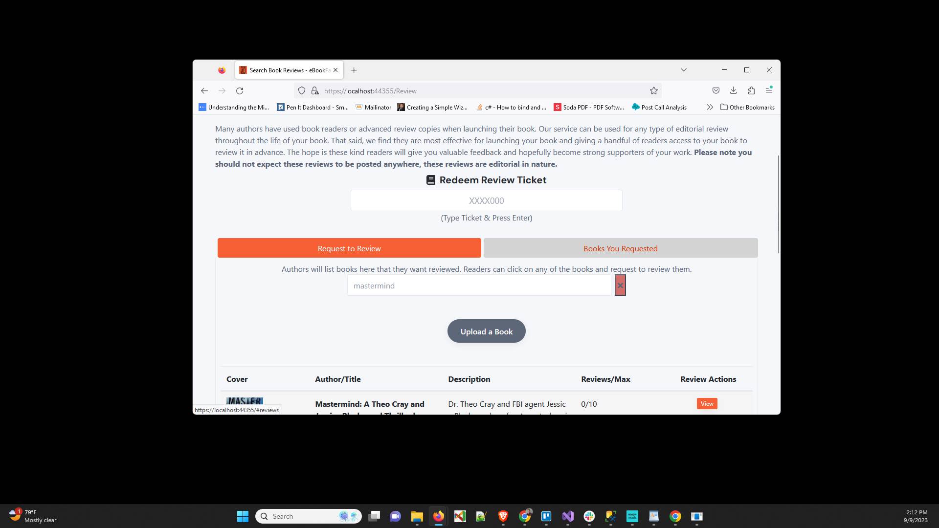 You will go back to the Review page and then click on the "Books You Requested" tab and you will see the book you requested