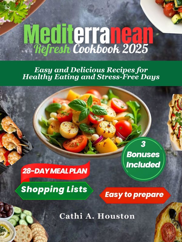Mediterranean Refresh Cookbook 2025: Easy and Delicious Recipes for Healthy Eating and Stress-Free Days