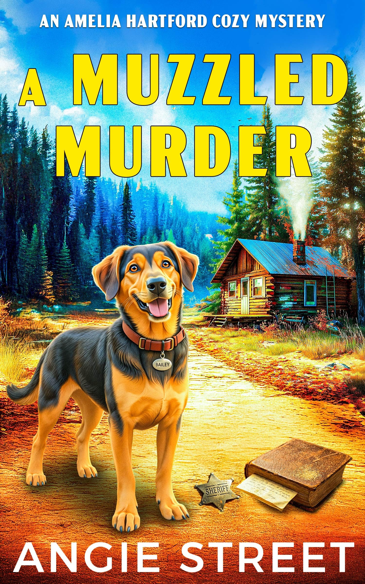 A Muzzled Murder: A Small Town with Buried Secrets Unearthed by an Amateur Sleuth and her Mischievous Dog (An Amelia Hartford Cozy Mystery Book 1)